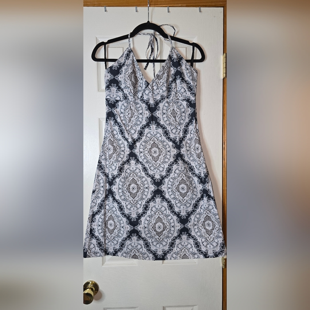 Women's 10 H&M Haltered Summer Sun Dress Boho Cottagecore Chic 90s